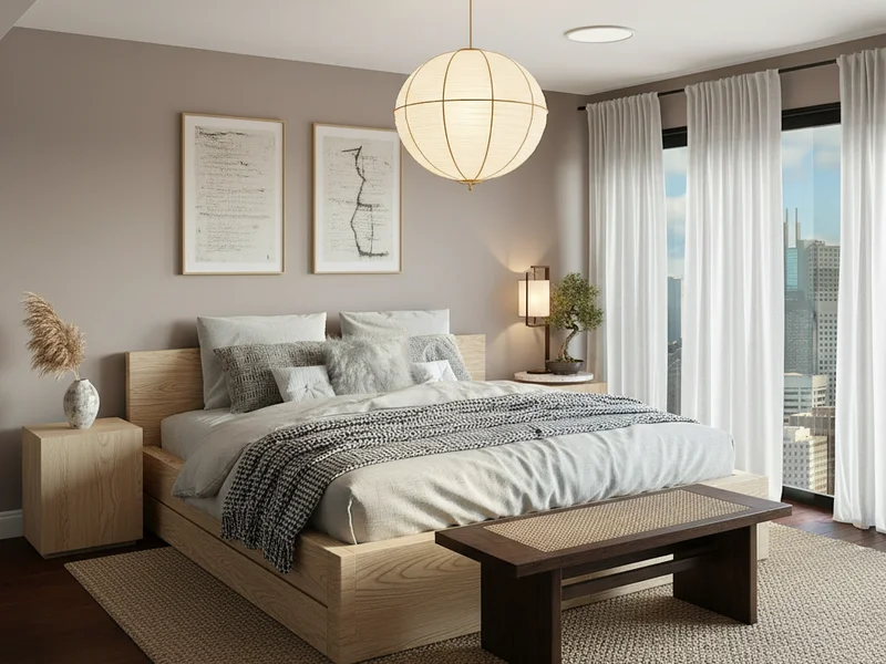 Chambre transformée en Japandi